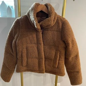 A&F Mini Puffer Coat Camel Size X-Small